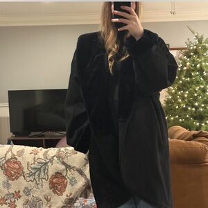 Vintage Express 100% wool Black Women's Coat, Large